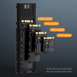 Qoltec 52271 Obudowa | kieszeń NV2271 na dysk M.2 SSD | SATA | NVMe | USB-C | 2TB Qoltec