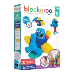 KLOCKI MAGNETYCZNE CLICS BLOCKAROO 301002 MAŁY SAMOLOT - PIANKOWE DO ZABAWY W WODZIE - 10 ELEMENTÓW CLICS