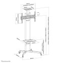 Neomounts PLASMA-M1700E uchwyt do tablic informacyjnych 177,8 cm (70") Czarny NEWSTAR