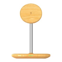 WOOD GRAIN 2-IN-1 MAGNETIC/WIRELESS CHARGING STAND No name