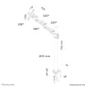 Neomounts FPMA-D935POLE70 uchwyt / stojak do monitorów 76,2 cm (30") Biurko Srebrny NEWSTAR