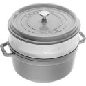 Garnek żeliwny okrągły z wkładem STAUB La Cocotte 40508-819-0 - 3.8 ltr. grafitowy ZWILLING