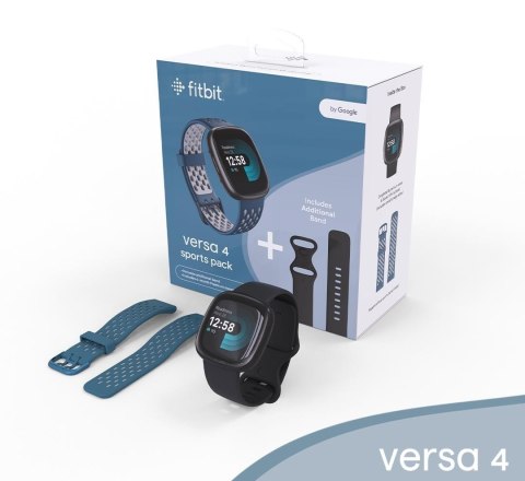 Smart watch Fitbit by Google versa 4 black-graphite set prezentowy FitBit