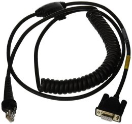 Industrial Cable: RS232 (5V signals), black, DB9 Female, 3m (9.8´), coiled, 5V external power with option power on pin 9, with f Honeywell