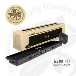 CLUB3D CSV-1564W65 stacja dokująca Dokujący USB 3.2 Gen 1 (3.1 Gen 1) Type-C Czarny Club 3D