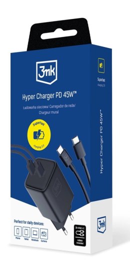 3MK Hyper Charger Uniwersalne Czarny Prąd przemienny Szybkie ładowanie Wewnętrzna No name