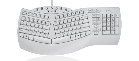 Klawiatura przewodowa Perixx PERIBOARD-512 Classic Ergonomic biała Peiying