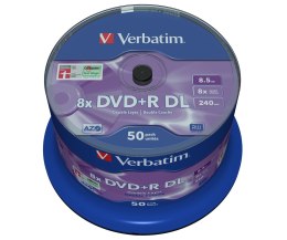 Verbatim DVD+R Double Layer 8x Matt Silver 50pk Spindle 8,5 GB DVD+R DL 50 szt. Verbatim