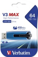 Verbatim Store 'n' Go V3 Max pamięć USB 64 GB USB Typu-A 3.2 Gen 1 (3.1 Gen 1) Niebieski Verbatim