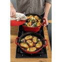 Zestaw 3 naczyń żeliwnych z pokrywką STAUB 40508-387-0 - czerwony 24 cm ZWILLING