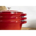 Zestaw 3 naczyń żeliwnych z pokrywką STAUB 40508-387-0 - czerwony 24 cm ZWILLING