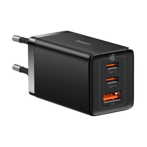 Ładowarka sieciowa Baseus GaN 5 Pro Fast Charger CCGP120201 65W 1x USB-A 2x USB-C PD 3.0 QC 4.0 + kabel USB-C Baseus