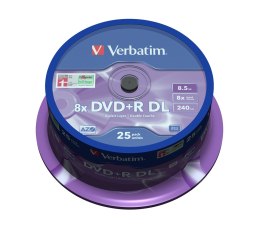 Płyta DVD Verbatim 43757 (8,5GB; 8x; 25szt.; Cake) Verbatim