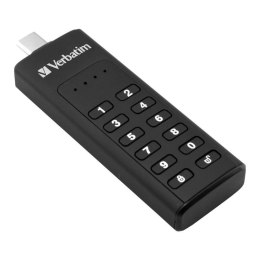 KEYPAD SECURE USB 3.1 DRIVE/256-BIT AES ENCRY 64GB USB-C Verbatim