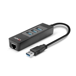 Lindy 43176 Hub USB 3.0 3 Ports, RJ-45 LINDY