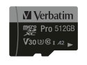 Verbatim 47046 pamięć flash 512 GB MicroSDXC UHS-I Klasa 10 Verbatim