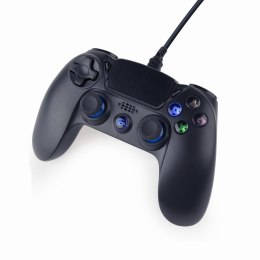 Gembird JPD-PS4U-01 przewodowy gamepad USB PS4/PC, czarny GEMBIRD