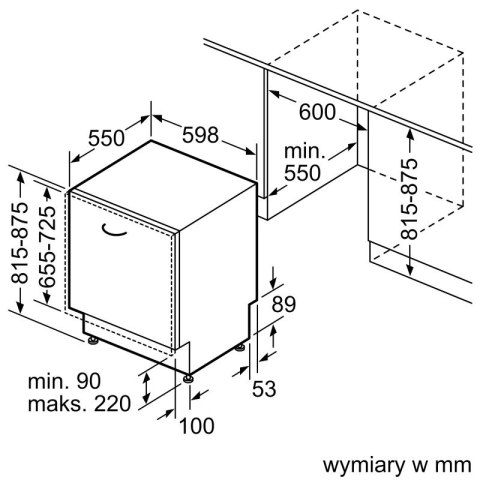 Zmywarka do zabudowy BOSCH SMV4EVX01E BOSCH