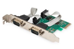 Kontroler RS232 PCI Express 2xDB9Low Profile, Chipset: AX99100 DIGITUS