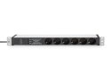 Listwa zasilająca PDU 19" Rack, 6x unischuko, 2.0m, 1x wtyk unischuko, 16A, zab. przepięciowe+filtr DIGITUS