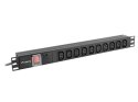 Listwa zasilająca Lanberg PDU-10I-0200-IEC-BK (10 gniazd w standardzie IEC320; 10 A; 2m; kolor czarny) Lanberg