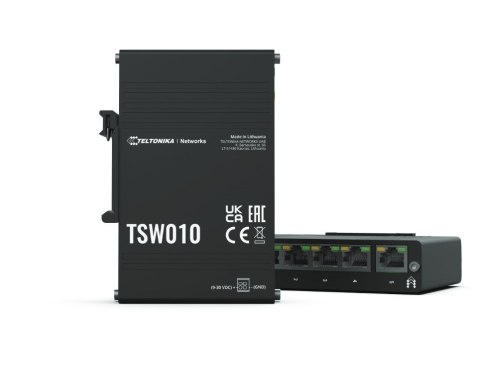 Switch TELTONIKA TSW010 5x RJ45 100Mb/s PoE Black Teltonika