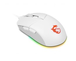 MSI CLUTCH GM11 WHITE myszka Oburęczny USB Typu-A Optyczny 5000 DPI MSI