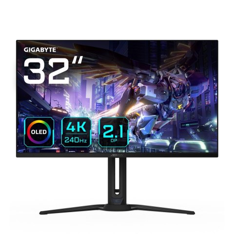 GIGABYTE FO32U2P monitor komputerowy 80 cm (31.5") 3840 x 2160 px 4K Ultra HD OLED Czarny Gigabyte