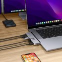 HYPER DUO PRO 7-in-2 USB-C Hub USB Type-C 104 Mbit/s Szary Targus