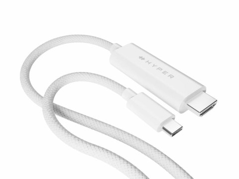 HYPER HD6007WHGL kabel HDMI 2,5 m USB-C HDMI Typu A (Standard) Biały No name