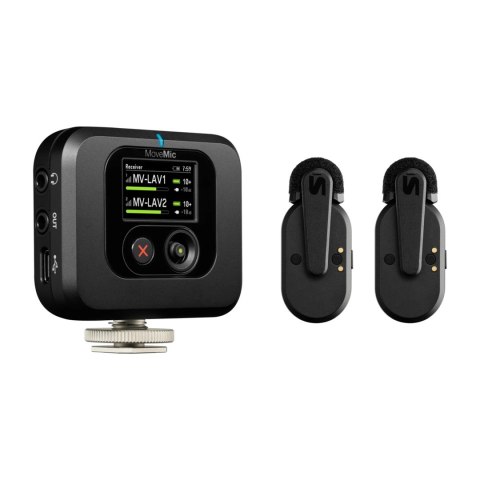 Shure MV-TWO-KIT-Z6 - Zestaw dwóch mikrofonów bezprzewodowych MoveMic MV-LAV, case ładujący, odbiornik SHURE