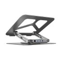 UNITEK PODSTAWKA POD LAPTOP +HUB USB-C HDMI 4K PD UNITEK