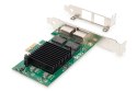 DIGITUS KARTA SIECIOWA PCIE PRZEWODOWA 2X RJ45 GIGABIT 10/100/1000MBPS LOW PROFILE DN-10132 DIGITUS