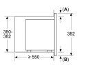 Bosch Kuchenka mikrofalowa BFL623MS3 do zabudowy, 20 L, 800 W, Stal nierdzewna BOSCH