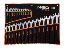 Klucze płasko-oczkowe Neo Tools 6-32 mm, zestaw 26 sztuk NEO TOOLS