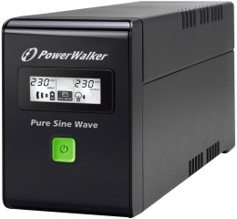 PowerWalker VI 600 SW FR Technologia line-interactive 0,6 kVA 360 W 2 x gniazdo sieciowe POWER WALKER