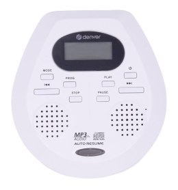 Discman z funkcją automatycznego wznawiania i anti-shock biały Denver