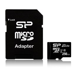 Karta pamięci Silicon Power microSDXC Elite 256GB CL10 UHS-1 (U1) + ADAPTER microSD-SD (SP256GBSTXBU1V10SP) Silicon Power