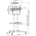 TECHLY STOJAK MOBILNY TV LED/LCD 37-70 CALI 50KG 2 (WYPRZEDAŻ) TECHly