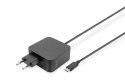 Ładowarka sieciowa zasilacz 1x USB-C PD 3.0 max. 65W zintegrowany kabel 1,2m czarna DIGITUS