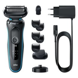 Braun Shaver 51-M4500cs Czas pracy (maks.) 50 min, na mokro i na sucho, czarny/niebieski Braun