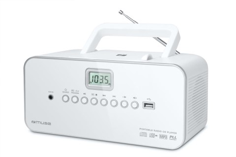 Radioodtwarzacz Muse M-28 RDW przenośne radio FM/CD/MP3/Jack/USB Biały Muse