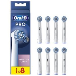 Oral-B | Replaceable toothbrush heads | EB60X-8 Sensitive Clean Pro | Heads | For adults | Number of brush heads included 8 | Wh Braun