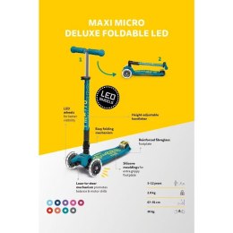 Micro Składana hulajnoga Maxi Deluxe Bright Blue LED Micro