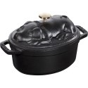 STAUB SPECIAL COCOTTE Garnek żeliwny owalny świnia 1 ltr, czarny ZWILLING