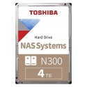 Toshiba N300 NAS dysk twardy 4 TB 7200 RPM 256 MB 3.5" Serial ATA III Toshiba