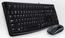 Logitech Desktop MK120 klawiatura Dołączona myszka USB AZERTY Francuski Czarny Logitech