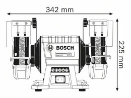 SZLIFIERKA STOŁOWA FI 150/20 MM 350W GBG 35-15 BOSCH BOSCH