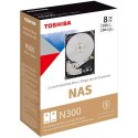 Toshiba N300 NAS dysk twardy 8 TB 7200 RPM 256 MB 3.5" Serial ATA III Toshiba