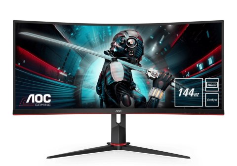 AOC G2 CU34G2X/BK monitor komputerowy 86,4 cm (34") 3440 x 1440 px Quad HD LED Czarny AOC